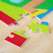 Kinder woordeducatie puzzel grote heldere, vette k legpuzzel (Zijkant)