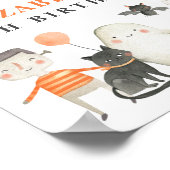 Kinder woordvoerder Halloween Birthday Welkom Poster (Hoek)