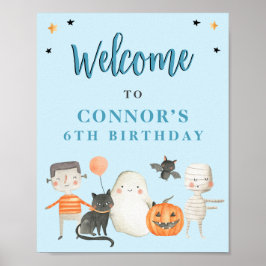 Kinder woordvoerder Halloween Birthday Welkom Poster