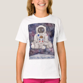 Kinder Yoga Astronaut Geen plek als Om T-shirt