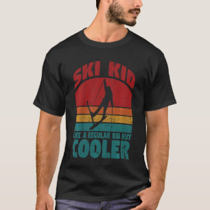 Kinder Young Skier Sports Downhill Skiing Youth Ki T-shirt