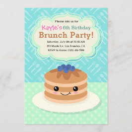 Kinder Yummy Brunch Verjaardagsfeestje Uitnodiging