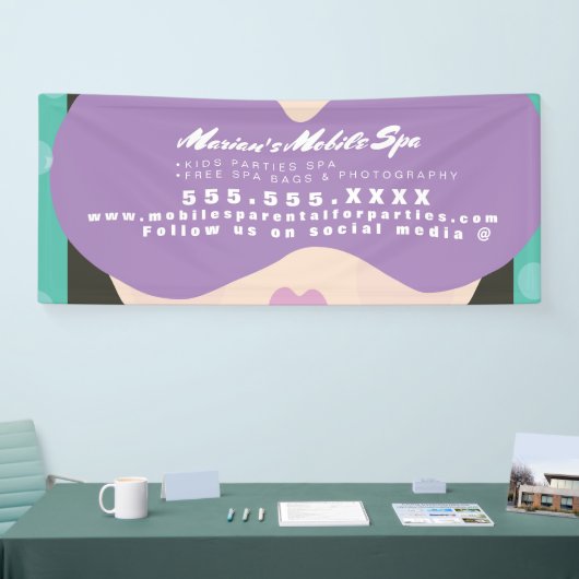 Kinder Zakelijke partijen van de Spa Rentals Mobie Spandoek (Beurs)