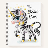 Kinder Zebra Unicorn Notitieboek (Voorkant)