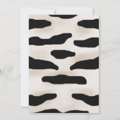 Kinder Zebra Verjaardagsfeestuitnodiging Kaart (Achterkant)