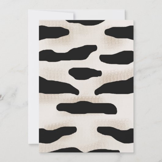 Kinder Zebra Verjaardagsfeestuitnodiging Kaart (Achterkant)