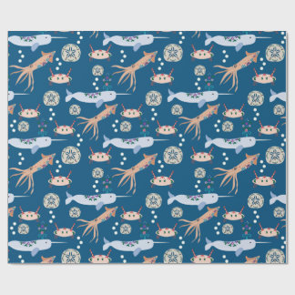 Kinder zee dierlijke gift wrap cadeaupapier