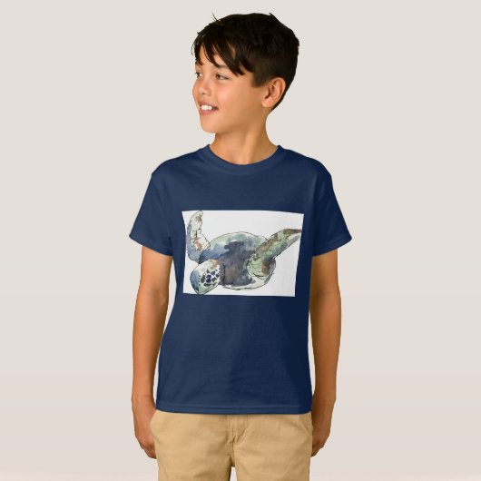 Kinder zee schildpad t-shirt (Voorkant volledig)