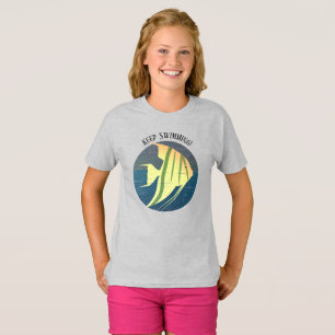 Kinder zeeduivel blijft overstuur zwemmen t-shirt