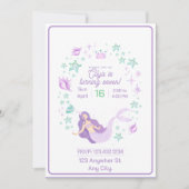 Kinder Zeemeermin Birthday Splash Kaart (Voorkant)