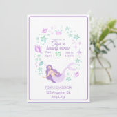 Kinder Zeemeermin Birthday Splash Kaart (Staand voorkant)