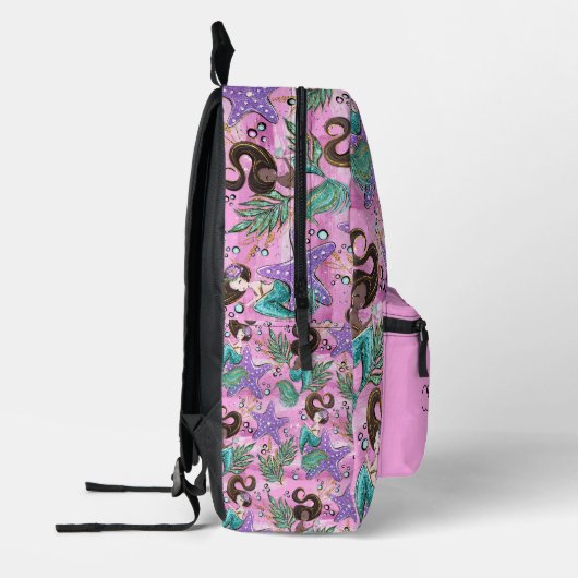 Kinder zeemeermin rugzak met naam op zak (Links)