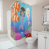 Kinder Zeemeerminnende vrienden onder het Zee - do Douchegordijn (In situ)