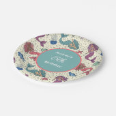 Kinder zeemeerminverjaardag papieren bordje (Gekanteld)