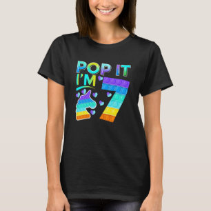 Kinder Zeven Pop Het Ik ben 7 Leuke Eenhoorn Verja T-shirt