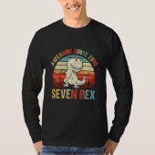 Kinder Zeven Rex 7e Dag Jongen Derde Dinosaurus Ge T-shirt (Voorkant)