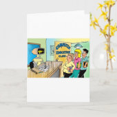 Kinder zie robotleraar in computerles kaart (Gele Bloem)