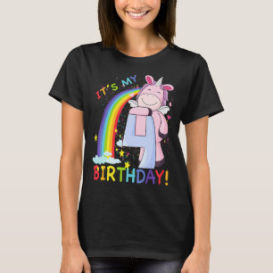 Kinder Zijn Mijn 4e Verjaardag Eenhoorn 4 Jaar Oud T-shirt