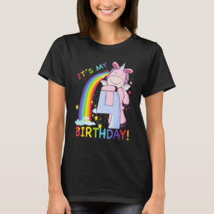 Kinder Zijn Mijn 4e Verjaardag Eenhoorn 4 Jaar Oud T-shirt