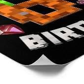 Kinder zijn mijn 6e verjaardag videogame Pixel Ver Poster (Hoek)