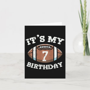 Kinder zijn mijn 7e verjaardag Amerikaans Football Kaart