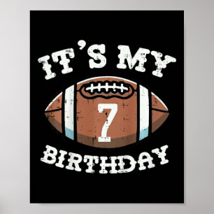 Kinder zijn mijn 7e verjaardag Amerikaans Football Poster