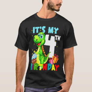 Kinder zijn mijn vierde verjaardag boekt een vroli t-shirt