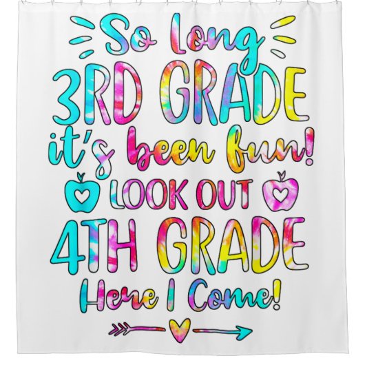 Kinder zo lang 3e klas 4e klas hier kom ik derde douchegordijn (Voorkant)