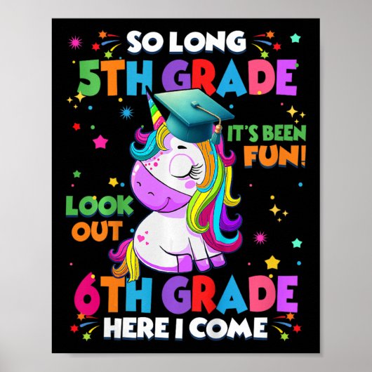 Kinder zo lang 5e klas Afstuderen Hier kom ik 6e Poster (Voorkant)