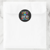 Kinder zo lang pre-k Afstuderen kleuterschool hier Ronde Sticker (Tas)
