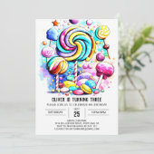 Kinder zoete chocolade Verjaardag Kaart (Staand voorkant)