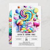 Kinder zoete chocolade Verjaardag Kaart (Voorkant / Achterkant)