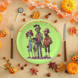 Kinder Zombie Familie Halloween Papier Bord