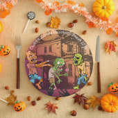 Kinder Zombie Halloween Papier Bord