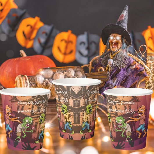 Kinder Zombie Halloween Party Paper Cups Papieren Bekers