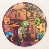 Kinder Zombie Halloween Party Ronde Kartonnen Onderzetter (Voorkant)