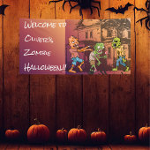 Kinder Zombie Halloween Party Spandoek