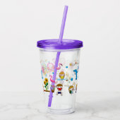 Kinder zomer acryl drinkbeker (Achterkant)
