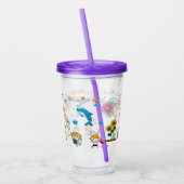 Kinder zomer acryl drinkbeker (Links)