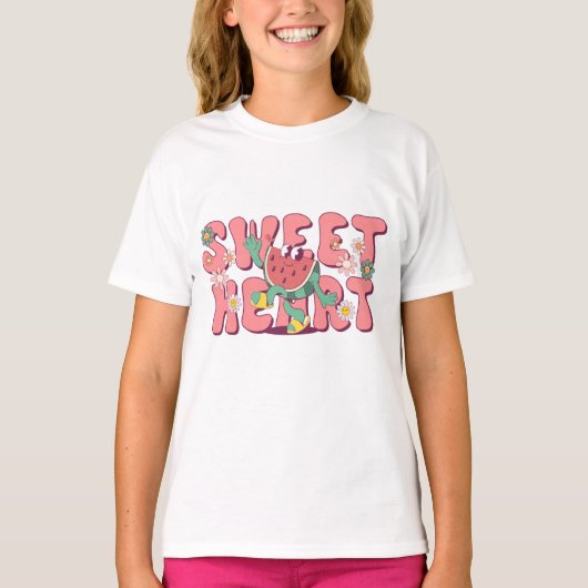 Kinder Zomer Retro Shirt | Sweetheart T-shirt (Voorkant)
