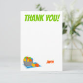 Kinder zomerdag in de waterballonpool bedankkaart (Staand voorkant)