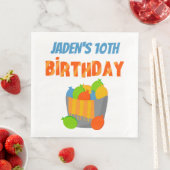 Kinder zomerdag in de waterballonpool servet (Insitu)