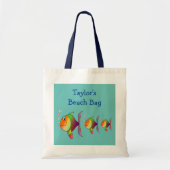 Kinder zomerdieren Aangepaste naam Tote Bag (Voorkant)