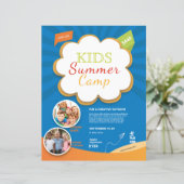 Kinder zomerkamp flyer sjabloon (Staand voorkant)