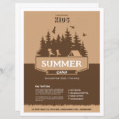 Kinder zomerkamp flyer sjabloon (Voorkant / Achterkant)