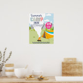 kinder zomerkamp vlieger, school kamperen uit flye poster (Keuken)