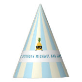 Kinder Zomerthema Dubbele Verjaardagsviering Feesthoedjes (Voorkant)