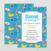 Kinder zomerweek - uitnodiging voor de Birthday Po (Voorkant / Achterkant)