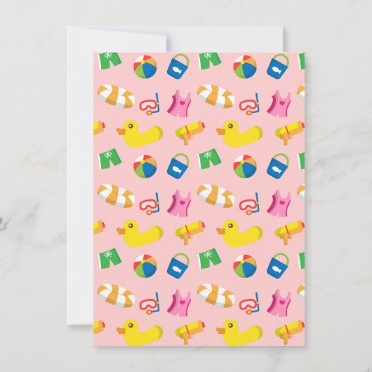 Kinder zomerweek - uitnodiging voor de Birthday Po (Achterkant)