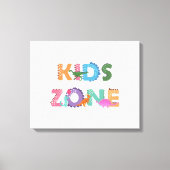 Kinder zone Dinosaurs Canvas Afdruk (Voorkant)